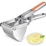 Potato Ricer, Sopito Stainless Steel Potato Masher for Commercial and Home Use, Orange