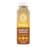 Koia Protein, Ready To Drink Plant Protein Shake, Dairy Free, Gluten Free, Soy Free, Non GMO, Kosher, Vegan, Chocolate Banana, 12 Fl Oz