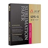 A-SUB Sublimation Paper 8.5x11 Inch 110 Sheets ONLY Compatible with Sublimation Printer and Sublimation Ink 125g