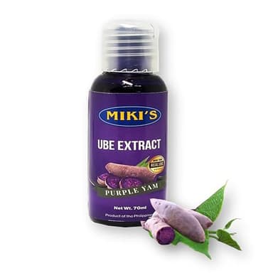 Real Ube Purple Yam Flavoring Extract from Natural Ube by Miki's 70 ml. / 2.37 Fl. Oz.