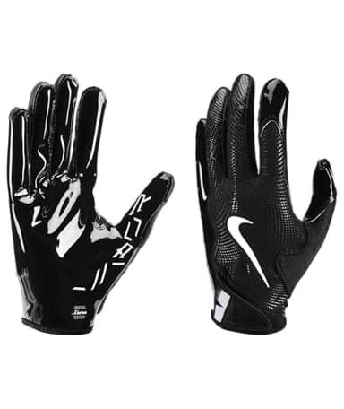 Nike Vapor Jet 8.0 Football Gloves (Black/Black/Black/White, Large)