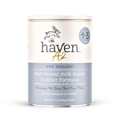 Haven A2 Cow Toddler Formula, Grass Fed Cow Milk Powder for Toddlers With Protein, Probiotics, Prebiotics, Lutein and Omega 3 Dha, Easy Digestion Formula, Non GMO, American Made, 14.1 Oz