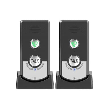 Irishom 2 Pack Intercoms Wireless for Home Voice Bidirectional Caller Home Ultra Long Distance Portable Wireless Voice Interphone Elderly Caller Room to Room Communication