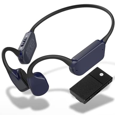 AZYYEXR Bone Conduction Personal Sound Amplifier, Remote Mic for Seniors Adults, Open-Ear Design for Comfortable Daily Use,Bluetooth (BT) 5.3,Ultra Lightweight,IPX5 Water-resistant