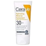 CeraVe 100% Mineral Sunscreen SPF 30 with Zinc Oxide & Titanium Dioxide, Hyaluronic Acid & Ceramides, Oil Free, Non-Greasy, Hydrating Mineral Sunscreen For Body, 5 oz