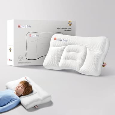 HOAGBaby Toddler Pillow, Breathable & Cozy Machine Washable Kids Pillow, 21.6x13.8 Ergonomic Children Pillow for Boys and Girls Aged 3-8 (Height 2)