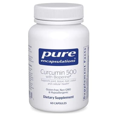 Pure Encapsulations Curcumin 500 with Bioperine - Antioxidant Supplement to Support Joints, Tissue, Liver, Colon & Cellular Health* - with Turmeric Curcumin & Bioperine - 60 Capsules