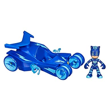 PJ Masks Catboy Deluxe Vehicle Preschool Toy, Cat-Car Toy with Spinning Super Cat Stripes and Catboy Action Figure for Kids Ages 3 and Up