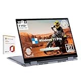Dell Inspiron 14 2 in 1 Touchscreen Laptop, 14 Inch FHD+ Touch Screen Convertible, AMD Ryzen 5, 8GB RAM 512GB SSD, Windows 11 Pro, Lifetime Microsoft Office, Backlit Keyboard, Fingerprint Reader, HDMI