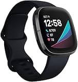 Fitbit Sense Health & Fitness Smartwatch W/GPS, Bluetooth Call/Text, Heart Rate SpO2, ECG, Skin Temperature & Stress Sensing (S & L Bands, 90 Day Premium Included) International Version (Graphite)