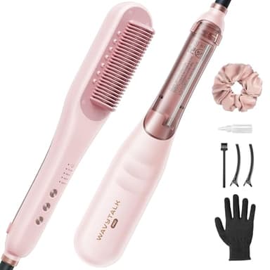 Wavytalk Pro Steam Hair Straightener Brush, Steamline Pro 3 in 1 Straightening Brush, Steam Reduces Damage, Nourishes Hair, and Expedites Straightening
