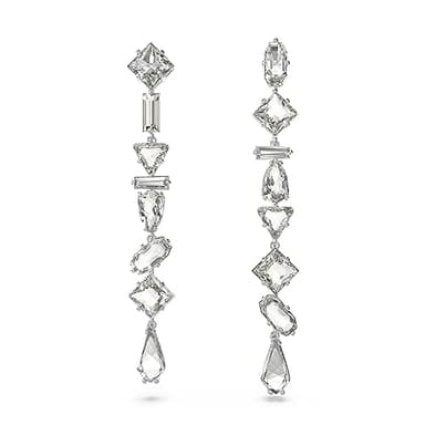 Swarovski Mesmera Drop Earrings, Clear Crystals in a Rhodium Finished Setting, Part of the Swarovski Mesmera Collection