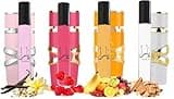 Equivalence Yara's 4 Pieces Set Eau De Parfum Spray for Women edition travel Size BUNDLE 0.34 Ounce Moi +Tous + Candy +Pink, LARGE BOTTLES NOT INCLUDED It is only a reference