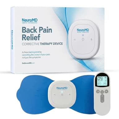 NeuroMD: Corrective Therapy Device for Back Pain - NMES Wireless Electrode Pads | Muscle Stimulator for Pain Relief | 2 Studied Modes for Back Pain, Muscle Strengthening & Sciatica