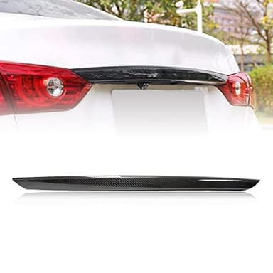 AeroBon Prepreg Dry Carbon Fiber Trunk Trim Black Out Overlay Compatible with 2018-2025 Infiniti Q50 Q50S Chrome Delete Trunk Trim