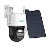 REOLINK Security Cameras Wireless Outdoor, Pan Tilt, Auto Tracking, 6X Hybrid Zoom, Solar Powered with 2K Color Night Vision, 2.4/5GHz WiFi, Local Storage, Home Hub Compatible, Trackmix+Solar Panel