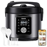 GoveeLife Smart Rice Cooker, 6-in-1 Multi-Cooker, Slow Cooker, Yogurt Maker, Saute Pan, Steamer, Food Warmer, 1000W, 10-Cup Uncooked 5.2 Quart, Includes App with 33 Recipes