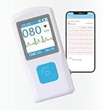 EKG Monitor Device, Personal Heart Rate Monitor with LCD Screen and Storage, Portable ECG Monitor Compatible with PC and Smartphone, Instant Results in 30 Seconds