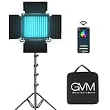 GVM RGB LED Video Light, 800D Studio Light with APP Control Lighting Kit Photography Light 1 Pack with 8 Kinds Scene Lights, 3200-5600K CRI 97 LED Panel Light for YouTube Studio, Video, Portrait