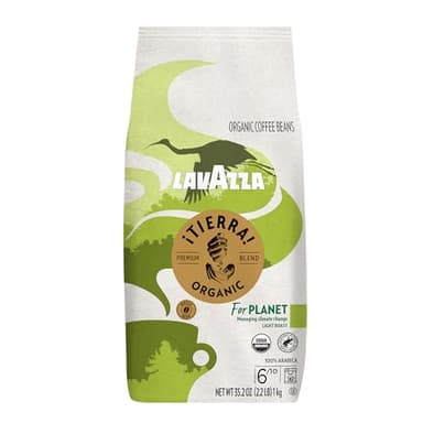 Lavazza ¡Tierra! Organic for Planet Whole Bean Coffee, Light Roast, 100% Arabica, 2.2 lb Bag (pack of 1)