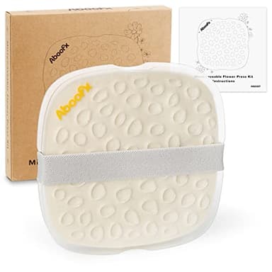 Aboofx Microwave Flower Press Kit, 6.3" Quick Drying Pressed Flower Art Kit with Washable Cloth, Vibrant Color Rentention, Resuable Flower Preservation Kit for DIY Flower Art, Gift for Nature Lover