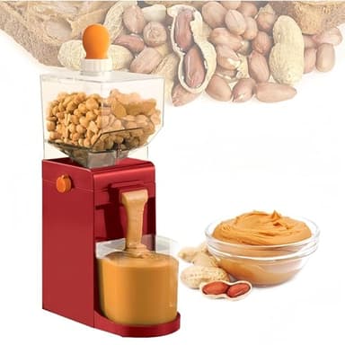 Electric Peanut Butter Maker Machine, Nut Butter Grinder for Almond Cashew Sesame, Large-Capacity Grain Grinder, Home & Commercial Nut Processor with Non-Slip Base