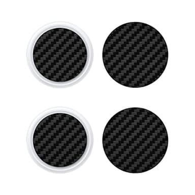 SopiGuard Sticker Skin for Apple AirTag Precision Edge-to-Edge Back Panel Decal (Carbon Black)