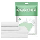 Aiaabq Travel Safe Disposable Bed Set 1PC with Disposable Sheets, Disposable Duvet Cover and 2 Disposable Pillowcases, Travel Hotel Essentials Disposable Sheets.