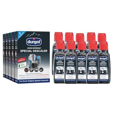 Durgol Swiss Espresso, Descaler and Decalcifier for All Brands of Espresso Machines and CoffeeMakers, 4.2 Fluid Ounces (Pack of 10)