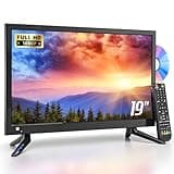 OSHPRO 19 inch Small TV for Kitchen Bedroom RV with DVD Player Build in ATSC Turner HDMI, USB,Non-Smart TV or Monitor for Home (191TV1-2)