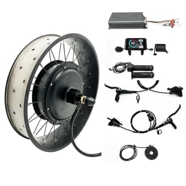 ebsenopower Customized 48V 3000W/60V 4000W/72V 5000W 20/24/26x4.0" Fat Wheel Ebike Conversion Kit, Sabvoton Programmable Controller (20 * 4.0 Inch, Dropout Width: 175mm)