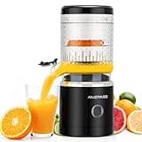 Orange Juicer Squeezer, Amzpass Electric Citrus Juicer Machines with USB and Cleaning Brush, Rechargeable Portable Compact Electric Juicer for Orange, Lemon, Limes, One Touch Operation, Easy to Clean