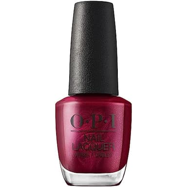 OPI Nail Lacquer Big Sagittarius Energy | Opaque Dark Red Pearl Chip Resistant Nail Polish | Big Zodiac Energy Collection