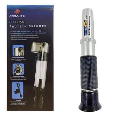 MarineAndReef Reefractometer Bundle & Coralife BioCube Protein Skimmer Bundle (2 Items)
