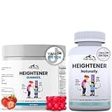 Heightener Capsules + Heightener Gummies - Natural Height Growth Supplement for Kids, Teens and Adults to Increase Bone Strength and Grow Taller | Height Maximizer Pills with L-Arginine, Calcium