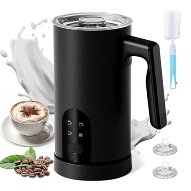 Torlaist Milk Frother and Steamer, 4-in-1 Automatic Electric Milk Frother 11.8oz/350 ml, Instant Hot and Cold Foam Maker, Milk steamer Heater Foamer Warmer for Coffee, Cappuccino, Macchiato, Latte