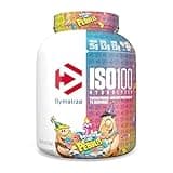 Dymatize ISO100 Whey Protein Powder Isolate, Birthday Cake, 25g of Protein, 5 Pound, 5.5g BCAAs, Less Than 120 Cal., Gluten Free, 1g Fat, 1g Sugar, 2g Carb