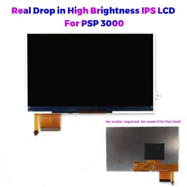 For PSP3000 Highlight High Brightness Drop in IPS Screen LCD For PSP 3000 No Need Solder Easy to Install