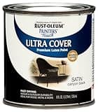 Rust-Oleum 267249-Painter's Touch Latex Paint, 1 Half Pint, Satin Canyon Black