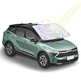 MASHA Car Windshield Sun Shade Compatible for Kia Forte Telluride Sportage Stinger K5 EV6 EV9 Blocks UV Rays Sun Visor Protector, Front Window Sunshade Visor for Kia Sunshade Accessories