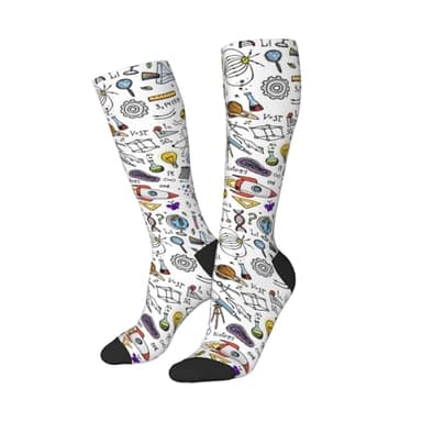 ocpcrn Scientific Formulas Calculations Physics Mathematics Astronomy Whiteboard Education Science 3 Men'S And Women'S Long Stockings, Comfortable Sports Socks, And Casual Socks