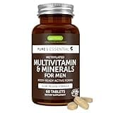 Igennus Methylated Men's Multivitamin with 22 Actives, All-Day Nutrient Delivery, Pure & Clean, Methylfolate & Methylcobalamin, High Strength MTHFR Supplement, Non-GMO & Halal, 60 Tablets