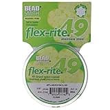 The Beadsmith Flex-Rite 49 Strand Nylon Coated, Stainless-Steel Beading Wire, Jewelry Making Supply (.018 Dia, Clear - 30 Ft)