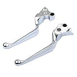 Vkinman Chrome Hand Levers Brake Lever + Clutch Lever Replacement for Harley Hand Controls 1996-2006