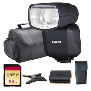 Canon Speedlite EL-5 | High-Performance On-Camera Flash with Multi-Function Shoe, Fast Recycling, Precise TTL Control & Wireless Capability | Ideal for Events & Portraits (5654C002) + 64GB Card + Bag