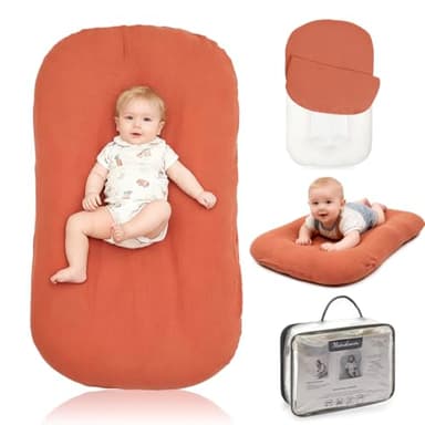 Infant Support Cushion - Snuggle Cozy Me Infant Support Cushion for Newborns | Breathable & Soft, Portable Awake-Time Pad, Essential Baby Gift (Lounger Cover Included)