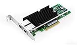 10Gb PCIe x8/x16 Converged Ethernet Network Card, Copper RJ45 Ports LAN Card NIC with Intel X540 Controller Server Support Windows Server/Windows/Linux/Vmware ESXI (X540-AT2 (RJ45 Port x 2))