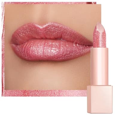 Oulac Moisturizing Pink Lipstick for Women - Tinted Lip Balm with Shimmmer, Lightweight Lip Makeup, Nourishing & Hydrating Formula, Vegan & Gluten Free, PG03 Pink Jewel