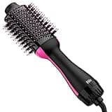 Hair Dryer Brush Blow Dryer in One Upgraded 4 in 1 Hair Dryer and Styler Volumizer with Negative Ion Anti-frizz Ceramic Titanium Barrel Hot Air Brush Hair Straightener Brush