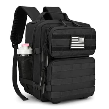 HongXingHai 9L Mini Tactical Backpack for Men and Women, Tactical Backpack Small for Hiking, Small Tactical Bag（Black）